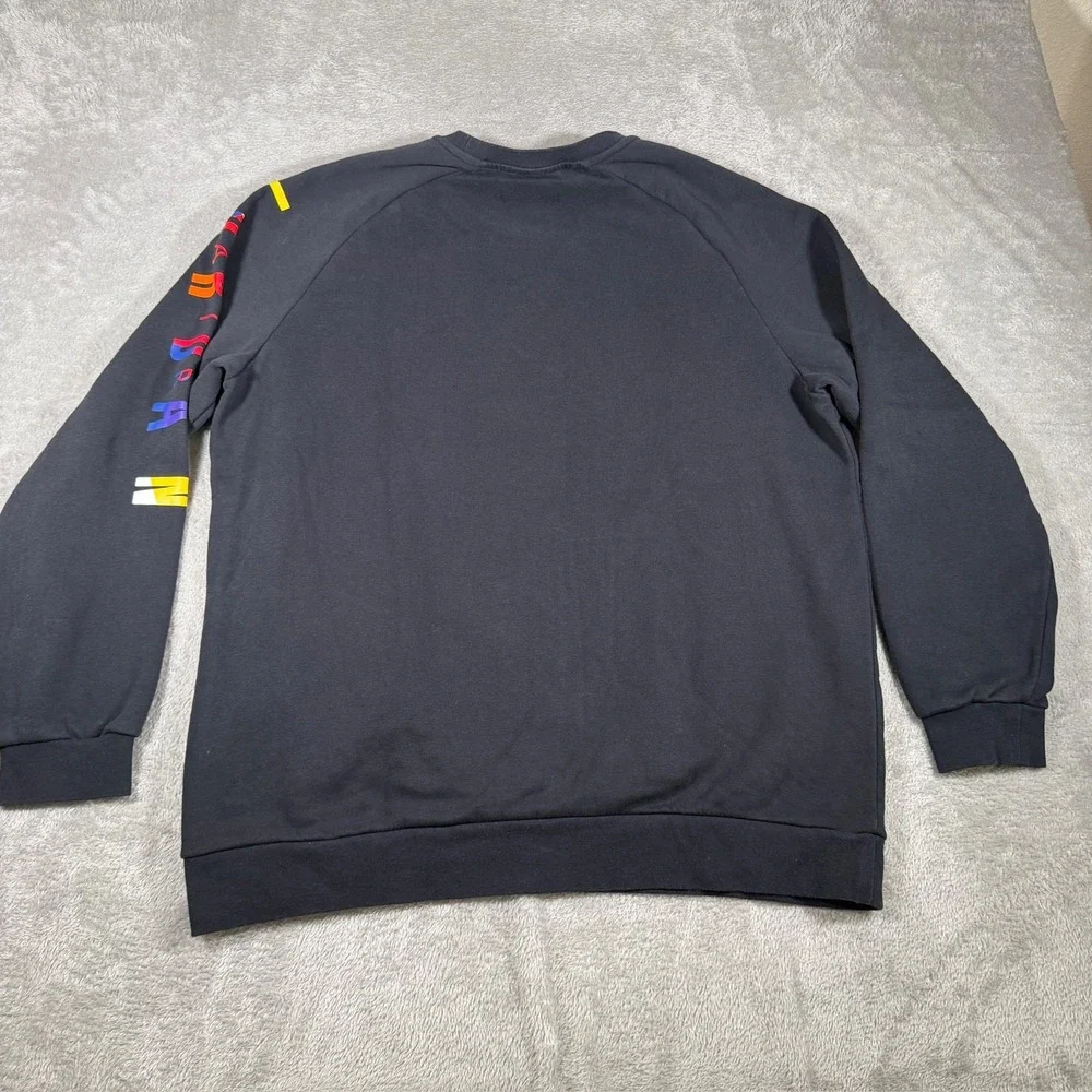 Air Jordan Rainbow Jumpman Sweatshirt Mens‎ XL Black Crewneck Fleece AV0044-010